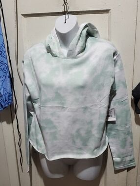 Women's Mint Tie-Dye Hooded Pullover Sweatshirts
